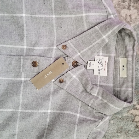 J. Crew Mens Brushed Twill Shirt in Plaid - Picture 4 of 5